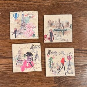 Parisian Coasters Set- Stone Material